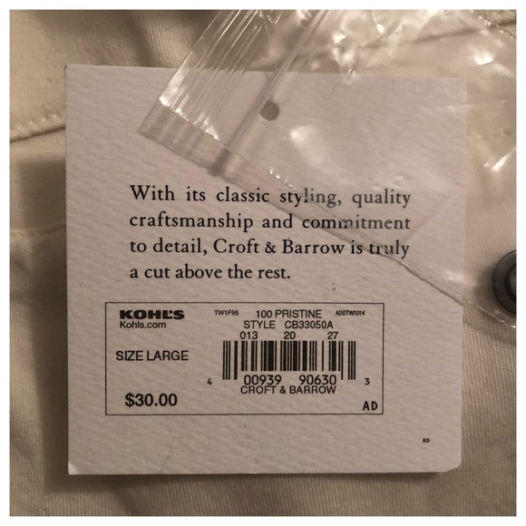 Croft & Barrow Ivory Knit Cardigan NWT L - Picture 8 of 8